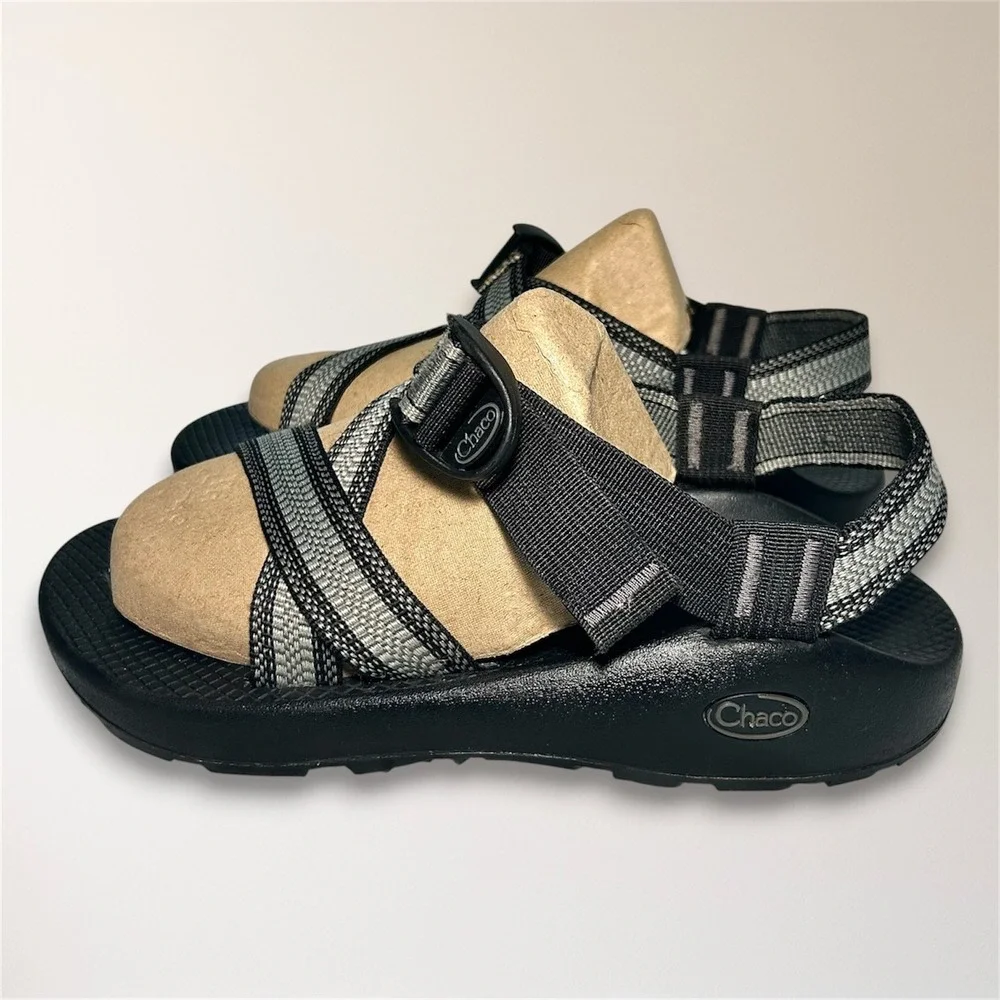 Chaco Z1 Classic Mens 9 Sport Sandals Black Grey‎ Adjustable Straps Hiking Water